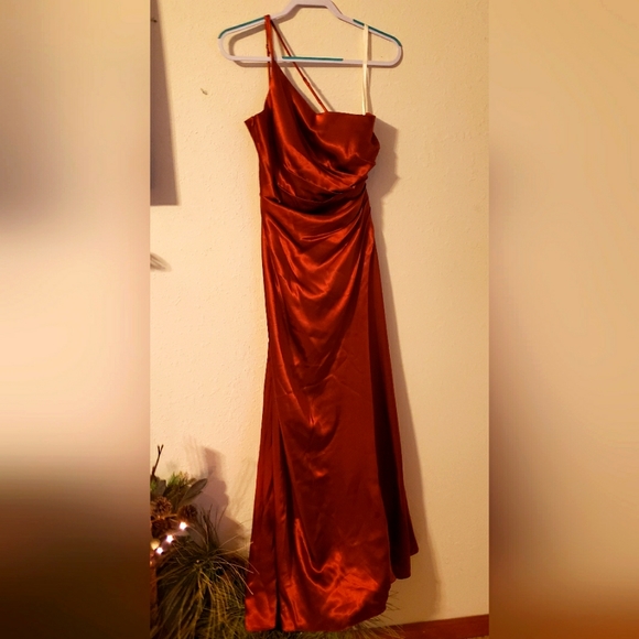 Galina Signature Dresses Galina Signature Cinnamon Colored Long